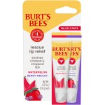 Burt\'s Bees Stocking Stuffers, Rescue Lip Relief, Watermelon & Berry Medley, Hydrating Lip Balm for Dry Cracked Lips, with Responsibily Sourced Beeswax, 100% Natural Origin, 2 Pack, 0.35oz