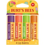 Burt\'s Bees Christmas Gifts - Garden Party Lip Balm Set for Stocking Stuffers, With Responsibly Sourced Beeswax, Natural Origin Lip Treatment, 4 Tubes, 0.15 oz.