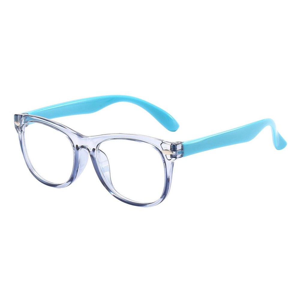 FANNYGO 1 Pack kids Blue Light Blocking Glasses For Girls And Boys Computer Blue Light Blocking Glasses For Age 3-11 (Light blue)