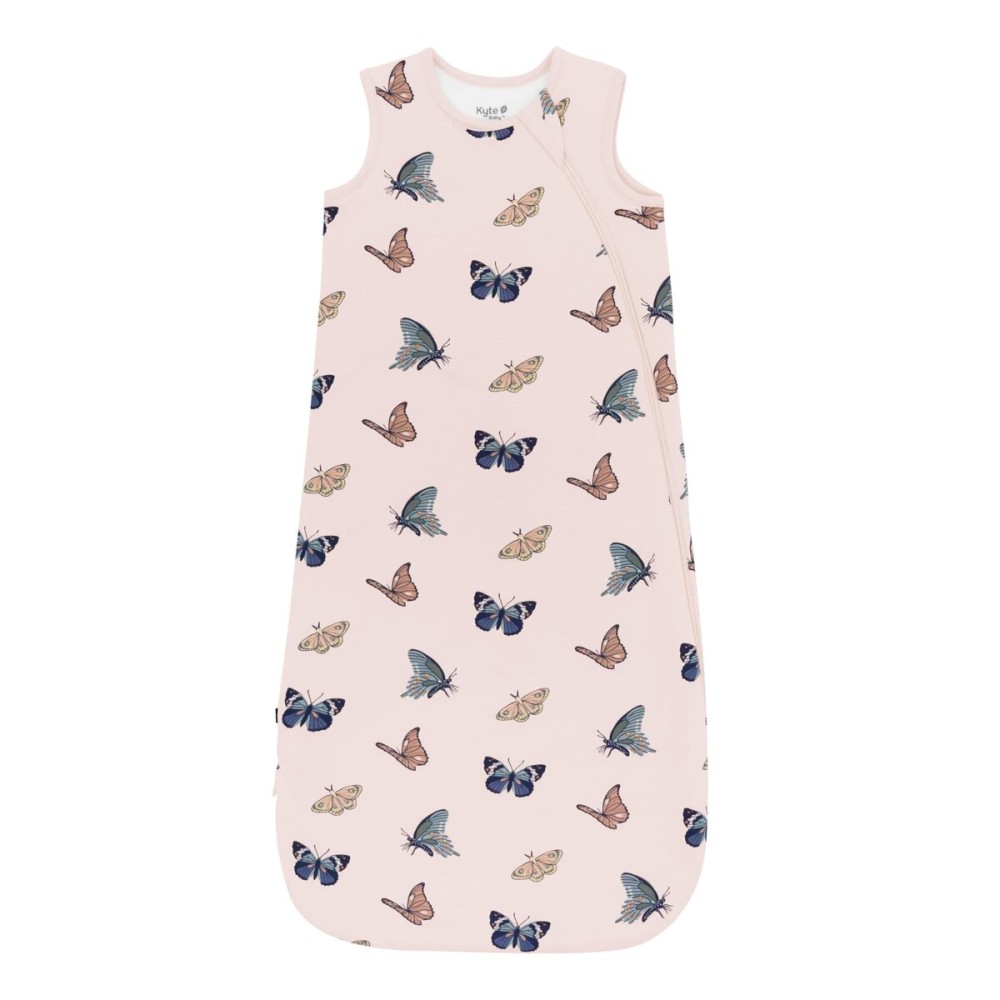 KYTE BABY Unisex Rayon Made from Bamboo Sleep Bag for Babies and Toddlers, 1.0 Tog (M, Blush Butterfly)