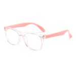 FANNYGO 1 Pack kids Blue Light Blocking Glasses For Girls And Boys Computer Blue Light Blocking Glasses For Age 3-11 (Light pink)