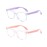 FANNYGO 2 Pack kids Blue Light Blocking Glasses For Girls And Boys Computer Blue Light Blocking Glasses For Age 3-11 (Light purple + Light pink)