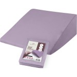 CirclesHome Wedge Pillow Cover 100% Cotton, Zippered Wedge Pillow Case Protector, Soft, Hypoallergenic & Breathable - Lavender, (25Wx26Lx10)