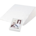 CirclesHome Wedge Pillow Cover 100% Cotton, Zippered Wedge Pillow Case Protector, Soft, Hypoallergenic & Breathable - White, (24Wx25Lx12)