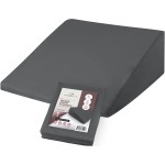 CirclesHome Wedge Pillow Cover 100% Cotton, Zippered Wedge Pillow Case Protector, Soft, Hypoallergenic & Breathable -Dark Grey, (25Wx26Lx7.5)