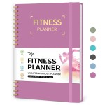 Fitness Workout Journal for Women & Men, A5(5.5 x 8.2) Workout Log Book Planner for Tracking, Progress, and Achieving Your Wellness Goals-Purple