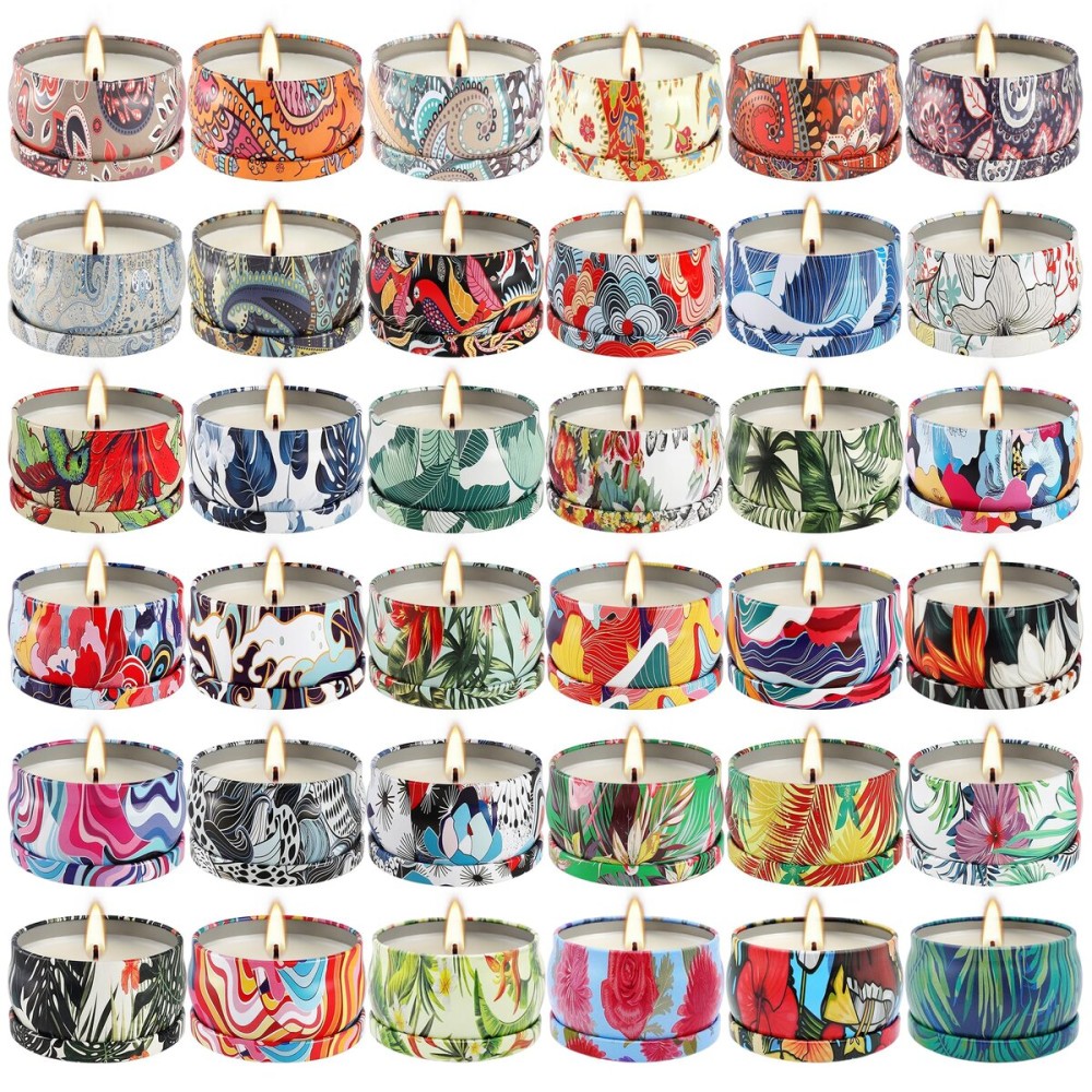 36 Pack Christmas Scented Candles Set for Home, Relaxing Stress Relief, Aromatherapy - Natural Soy Wax and Fragrance - Gifts for Women, Mom, Best Friend, Wife, Birthday