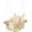 Monkey & Mouse Baby Swing, Pale Yellow Indoor Outdoor Portable Hanging Chair, Infant & Toddler Kids 6 Months - 4 Years, Cotton Canvas & Beech Wood Frame, Sensory Hammock Boy & Girl Seat w/Wooden Toys