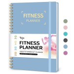 Fitness Workout Journal for Women & Men, A5(5.5 x 8.2) Workout Log Book Planner for Tracking, Progress, and Achieving Your Wellness Goals-Sky Blue