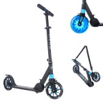 Aero Scooter for Kids 6-12 & Teens | Light Up Big Wheels & Shock Absorption | Boys Girls 2 Wheels Kick Scooter | Foldable & Height Adjustable, 176lbs Max