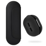 AGIKET 2 IN 1 Silicone Makeup Brush Holder with Beauty Make Up Sponge Holder CaseSoft Portable Cosmetic Face Brushes Holder with Upgrade Anti-Fall Out Magnetic Closure - Black