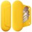 AGIKET Silicone Makeup Brush Holder Travel Cosmetic BagSoft Portable Cosmetic Face Brushes Holder with Upgrade Anti-Fall Out Magnetic Closure, Large Travel Makeup Brush Case - Yellow