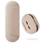 AGIKET 2 IN 1 Silicone Makeup Brush Holder with Beauty Make Up Sponge Holder CaseSoft Portable Cosmetic Face Brushes Holder with Upgrade Anti-Fall Out Magnetic Closure - Walnut