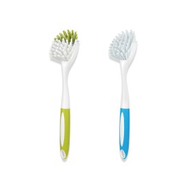 Dish Brush, Dish Scrubber & Kitchen Scrub Brush for Dishes, Pots, Pans, Sink, Cast Iron, Yellow Blue 20 Pack