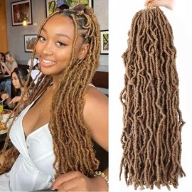 8 Packs Soft Locs 24 Inch Faux Locs Crochet Hair for Butterfly Locs Dreadlocs Hair For Black Women (27, 20 Inch (Pack of 8))