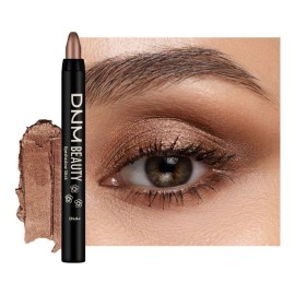 evpct Copper Brown Shimmer Cream Eye Shadow Sticks Brightener Pencils for Women, Bronze Brown Silky Eyeshadow Applicator Stick Pen Waterproof, Crease-Proof Stick Eyeshadow Shimmer Eye Makeup 73