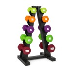 CAP Barbell 56 LB Set of Neoprene Dumbbells with Rack Color Series | 2, 3, 5, 8, 10 LB pairs