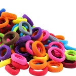 WillingTee 120 Pcs Baby Hair Ties, Cotton Toddler Hair Ties for Girls and Kids, Multicolor Small Seamless Hair Bands Elastic Ponytail Holders,Bright Color