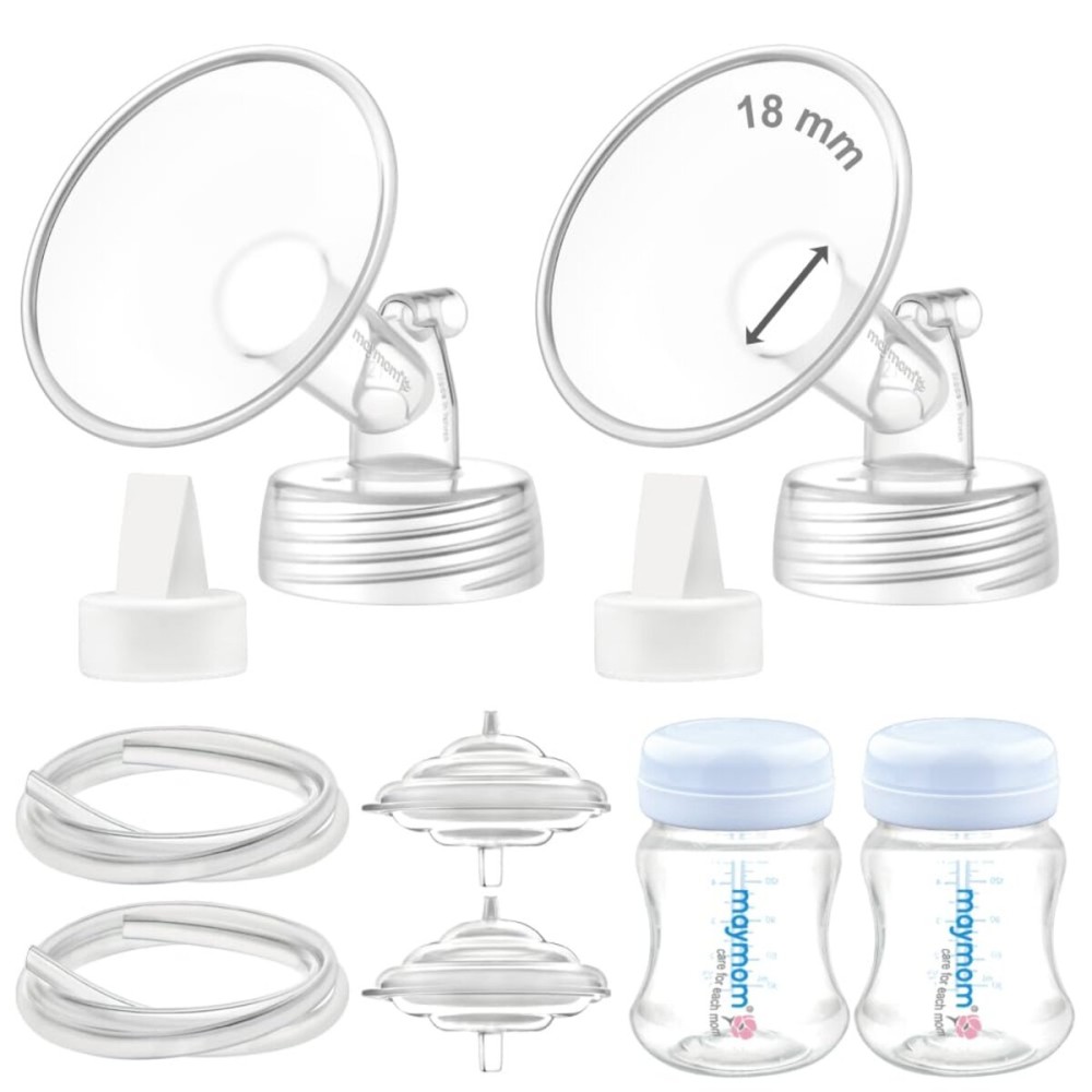 Maymom Pump Parts Compatible with Spectra S2 S1, 18mm Flange Valve Tube Bottle Backflow Protector, Not Original Spectra S2 Replacement Pump Parts Duckbill Valve Bottle