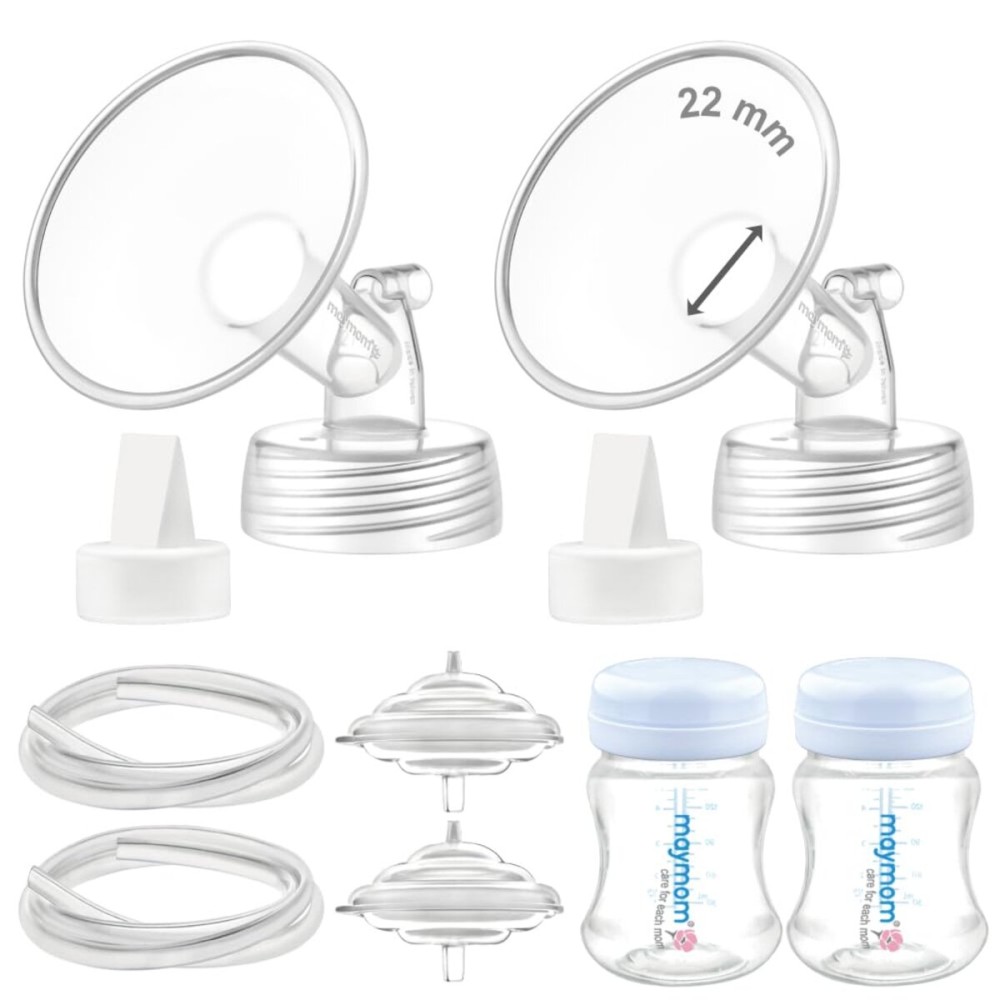 Maymom Pump Parts Compatible with Spectra S2 S1, 22mm Flange Valve Tube Bottle Backflow Protector, Not Original Spectra S2 Replacement Pump Parts Duckbill Valve Bottle