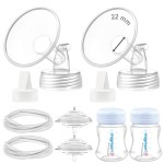 Maymom Pump Parts Compatible with Spectra S2 S1, 22mm Flange Valve Tube Bottle Backflow Protector, Not Original Spectra S2 Replacement Pump Parts Duckbill Valve Bottle