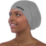 Extra Large Swim Cap - Swim Cap for Long Hair, Dreadlocks, Weaves, Hair Extensions, Braids, Curls & Afros - Silicone Swimming Cap for Women & Men, Keep Hair Dry