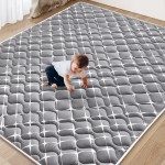 Baby Play Mat - 65 X 50,Premium Thicker Foam One-Piece Crawling Mat, Machine Washable, Extra Large Anti-Slip Activity Playmat for Babies, Toddlers & Infants