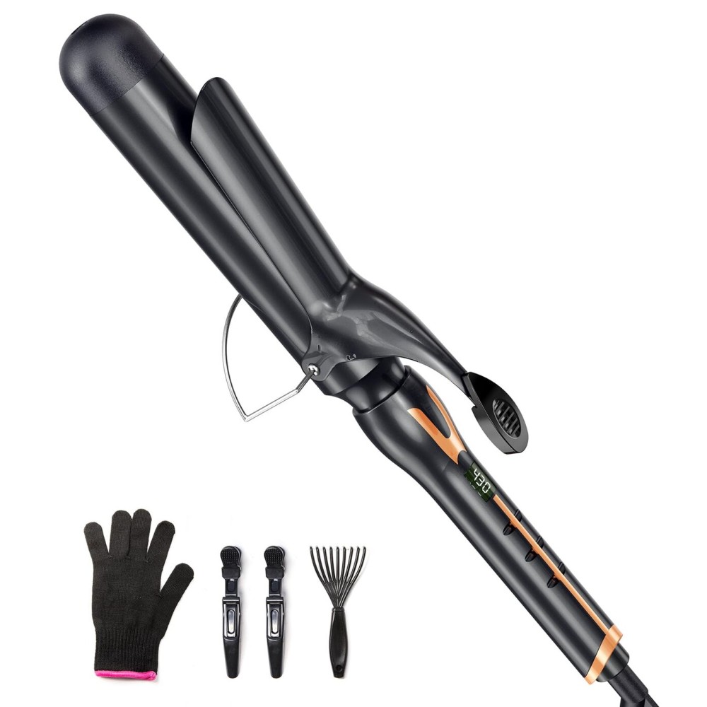 ORYNNE Curling Iron 1 1/2 Inch for Big Curls, 14 Heat Settings Big Barrel 1.5 Inch, Ceramic Large Barrel Curling Iron 1 1/2 Inch with Argan Oil Infused,