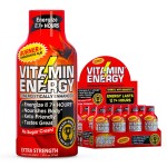 Vitamin Energy Burner+ Extra Strength Energy Shot Pomegranate Aa 12 Pack, 260mg Natural Caffeine, 25mg Ketones, Green Tea, EGCG, Metabolism, Endurance, Zero Sugar, Gluten-Free, Vegan, 1.93 fl oz