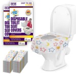 Toilet Seat Covers Disposable Value Pack - 22 Large Waterproof Potty Covers for Toddlers, Kids, and Adults by Mighty Clean Baby - 2 Packs of 11 Covers