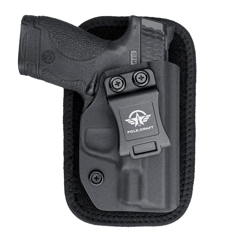M&P Shield 9MM Holster IWB Kydex Holster Fit: Smith & Wesson M&P Shield Plus / M2.0 / M1.0-9mm/.40 S&W 3.1 Barrel Pistol- Inside Waistband (No Laser - with Pad, Right Hand Draw (IWB))