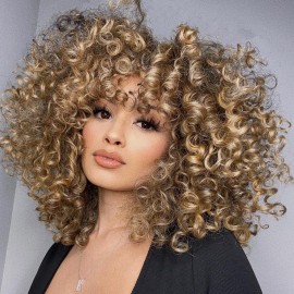 7 Packs GoGo Curl Crochet Hair 10 Inch Short Curly Crochet Hair for Women Deep Wave Beach Curl Crochet Braids Synthetic Braiding Hair Extensions(10 Inch, T33/27)