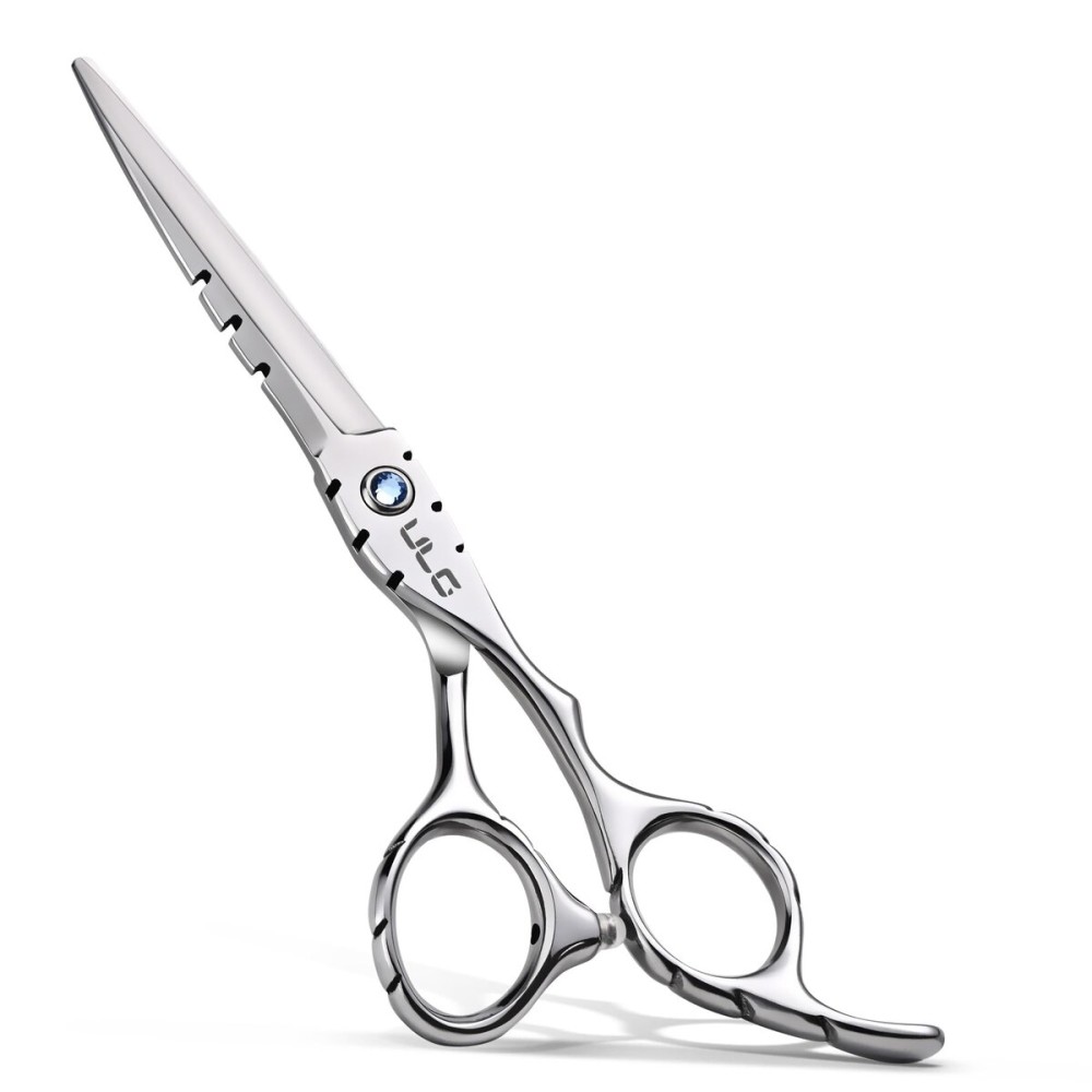 ULG Hair Cutting Scissors 6.7 Shark Series, 100% Japanese Stainless Steel Ultra Sharp, Concave Blade Barber Shears, Ergonomic Offset Handle, Professional Salon Haircut Scissors for Home & Salon Use