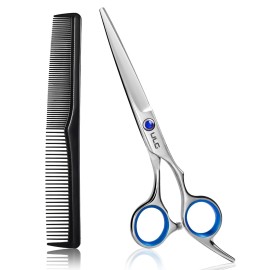 ULG Hair Cutting Scissors, Professional Hair Scissors 6.5 inch Right-Hand Razor Edge Barber Shears with Comb Salon Hair Cutting Shears Made of Japanese Stainless Steel, Hand Sharpened