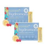 Boobie Hydromom Superfood Electrolyte Drink Mix, Blue Raspberry Lemonade | Refreshing Energy & Hydration Boost for Mamas | On-The-Go & Travel Essentials for Pregnancy, Lactation, & Beyond - 2 Pack