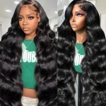 Ablyea 30 Inch 13x6 Body Wave Lace Front Wigs Human Hair Pre Plucked HD Transparent Lace Frontal Wigs Human Hair Glueless Human Wigs with Baby Hair for Women 200% Density