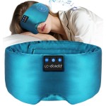 LC-dolida Luxurious Silk Soft Sleep Mask, Sleep Headphones with Bluetooth 5.4 for Side Sleeper, Total Blackout Eye Sleeping Mask for Women and Men, Ideal Gift for Restful Sleep, Travel(Dark Green)