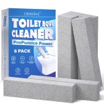 DISIWENE Pumice Cleaning Stone with Handle Toilet Bowl Cleaner Hard Water Ring Remover for Bath/Pool/Kitchen/Household Cleaning (6, 6 Pack (No Handle))