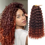 8 Packs Curly Crochet Hair GoGo Curl Crochet hair for Women Deep Wave Braiding hair,Synthetic Bohemian Crochet Braid Water Wave Crochet hair Extensions (T/350, 12inch)