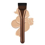 BEAUTYFACTOR Flat Foundation Brush,Korean Makeup Brush Spatula Facial Brush for Liquid Foundation,Premium Face Makeup Brush for Blending Cream (Coffee)