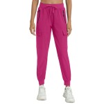 Rrosseyz Womens Cargo Pants with Pockets-Lightweight Quick Dry Water Resistant Hiking Pants for Travel Casual Athletic and Outdoor(Tomato Red,XL)