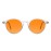 TIJN Orange Lens Blue Light Blocking Glasses - Round Frame, Dual AR Coating, Gaming & Computer Eyewear for Screen Use, Clear