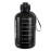 GEMFUL 3L Water Bottle with Straw & Time Marker Motivational Large Water Jug BPA-Free Leakproof Bottle 101oz for Gym Sports Fitness Hiking (Black with Removable Straw)