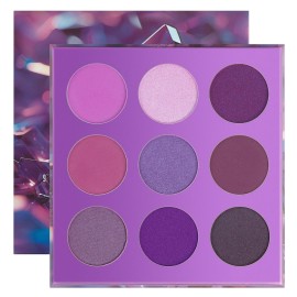 docolor Eyeshadow 9 Colors Purple Eyeshadow Palette High Pigmented Blendable Matte & Glitter Shimmer Finishes, Long Lasting Mauve Eye Makeup for Christmas Party Music Festivals