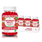 Lunakai USA Made Womens Multivitamin Gummies - Delicious Daily Dose with 16 Multi Vitamins for Women - Energy & Immune Support, Non-GMO - 3 Pack