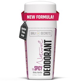 Bali Secrets Natural Deodorant for Women & Men. Nonsense Free. Clean Formula for Sensitive Skin. Strong & Reliable Odor Protection. No Synthetic Aluminum. Organic & Vegan [THE SPICY]