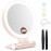 B Beauty Planet Magnifying Mirror with Light 30X, Double-Sided 1X/30X Magnifying Makeup Mirror with Tweezer, 2000mAh 3 Colour Modes with Adjustable Brightness,Foldable Compact Travel Mirror(Pink)