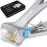Nail Clippers with Full Catcher, Professional Anti Splash Nail Clipper for Men & Women, Wide Jaw Toenail Clippers for Seniors Thick Nails, Adult Toe Nail Clipper Fingernail Cutter Catch All Clippings