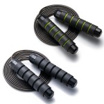 BOOMIBOO Jump Rope, Adjustable Jump Ropes,Skipping Rope Tangle-Free Rapid Speed with Ball Bearings for Women Men Kids,Exercise & Slim Body Jumprope at Home School Gym