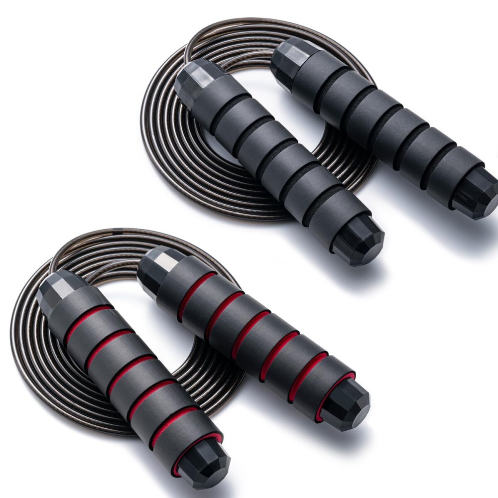 BOOMIBOO Jump Rope, Adjustable Jump Ropes,Skipping Rope Tangle-Free Rapid Speed with Ball Bearings for Women Men Kids,Exercise & Slim Body Jumprope at Home School Gym